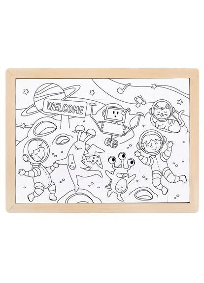 Пазл Прибульці з розмальовкою, 48 елементів () Hape E1644 (370498982)