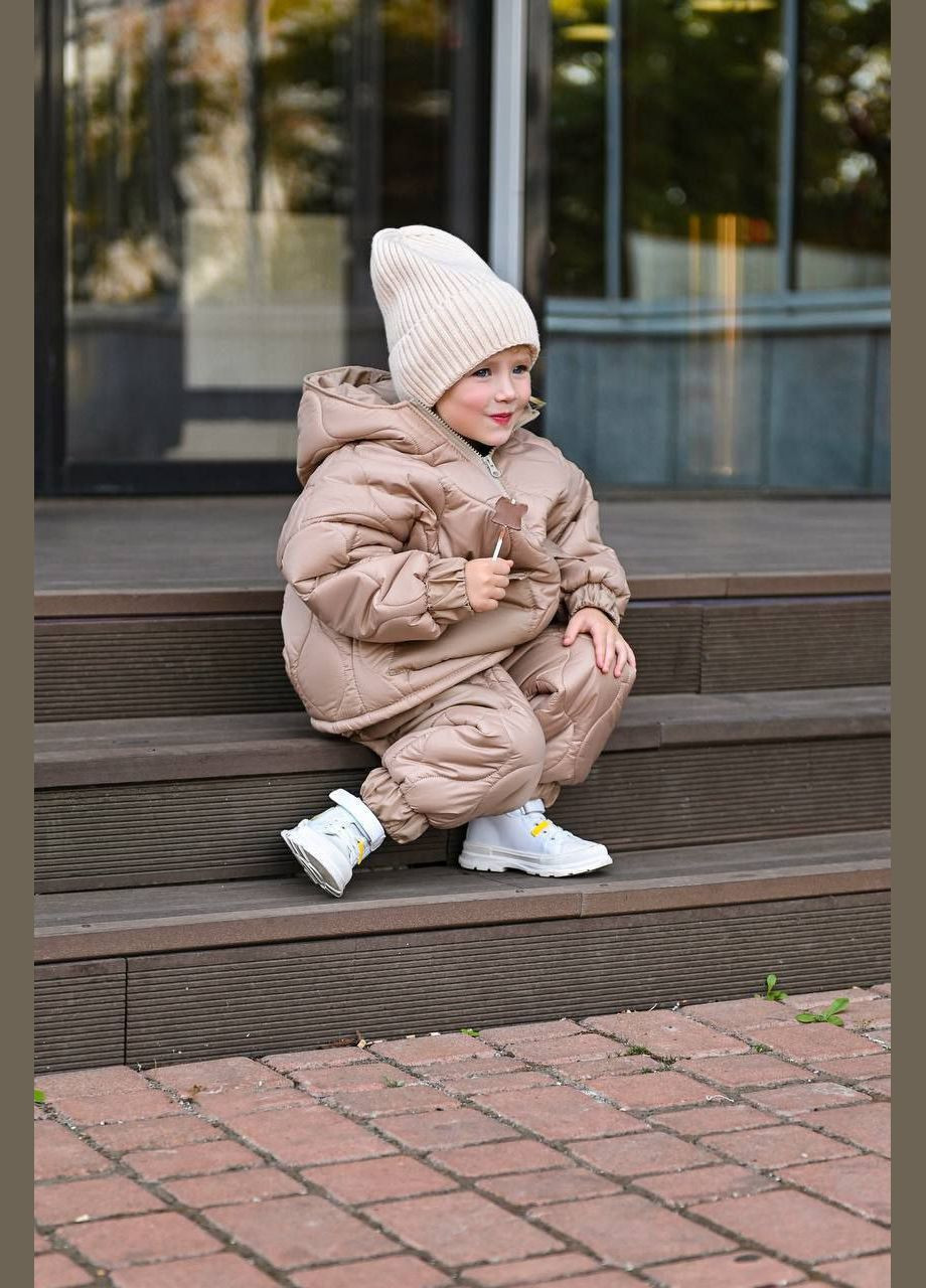Бежевий зимній костюм зимовий двійка popluzhnaya