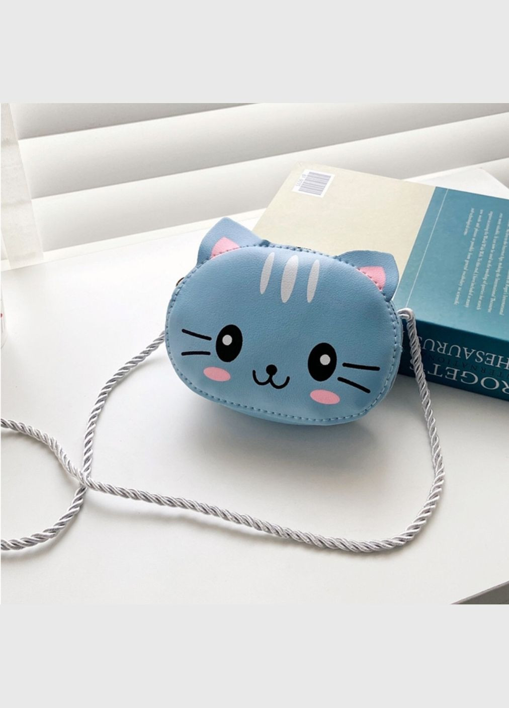 Детская сумка для девочки подарок сумочка голубая Котик PRC (264914010)