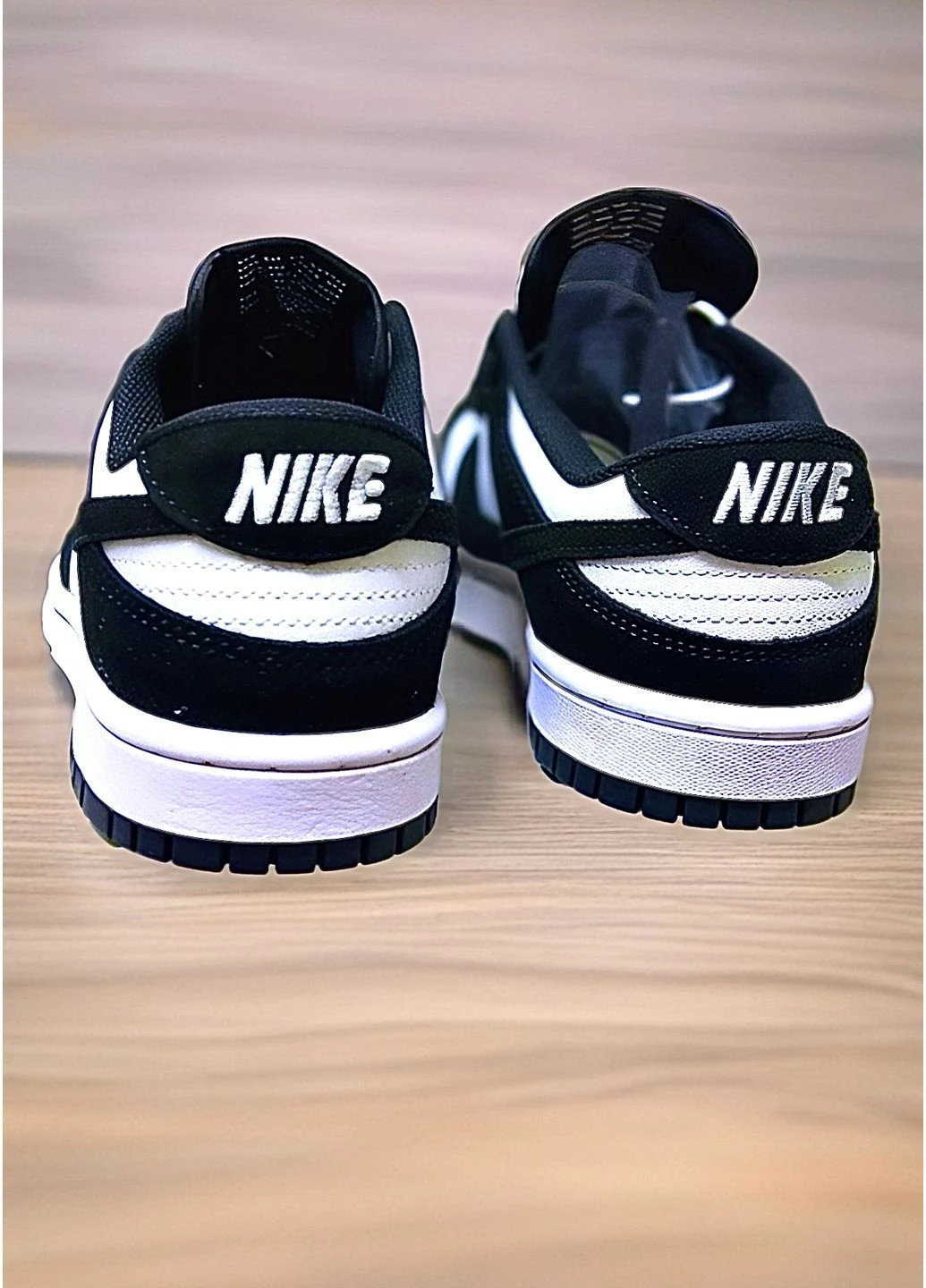 Кроссовки женские Nike Dunk White Black No Brand чёрно-белые демисезоны (386784085)