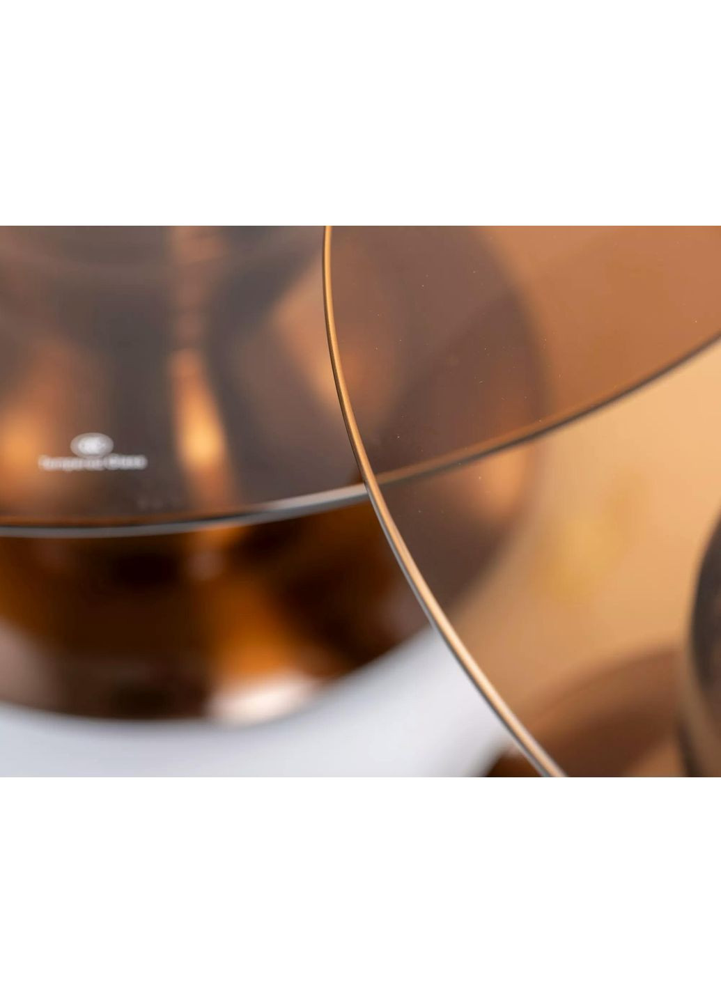 Журнальний столик CASSIE коричневий прозорий / мідний (к-кт) d.70, d.50 CASSIEBRTMI Signal (372178326)