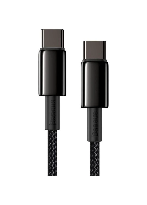 Кабель Tungsten Gold Fast Charging Data Cable USB-C to USB-C 100W 1m Black (CATWJ-01) [83771] Baseus (399919223)