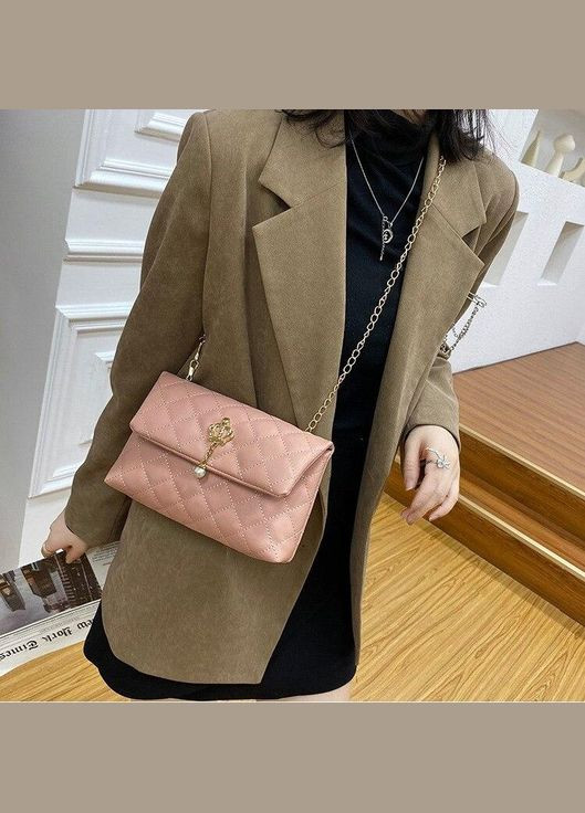 Сумка клатч женская пудровая код 6-441 PTR No Brand (317769339)