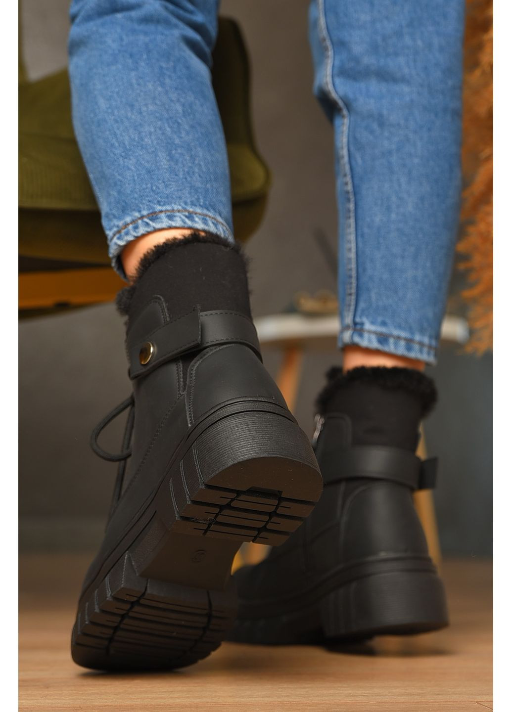 Черевики жіночі зимові чорного кольору Let's Shop (368823965)