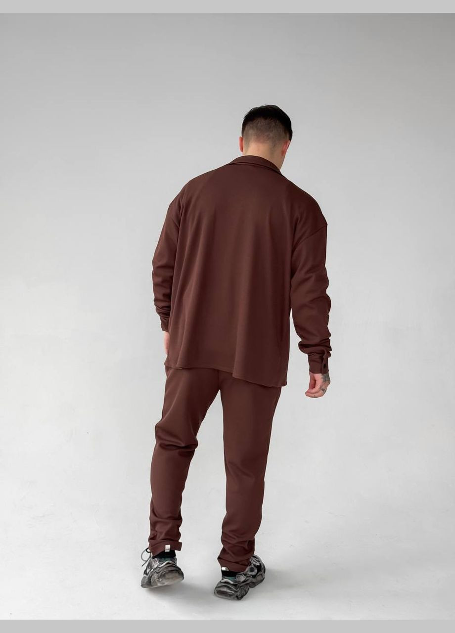 Коричневий демісезонний костюм шоколад No Brand