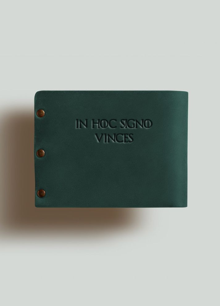 Кошелек на заклепках Братство натуральная кожа Crazy horse с отделениями для карт Turtle (302660078)