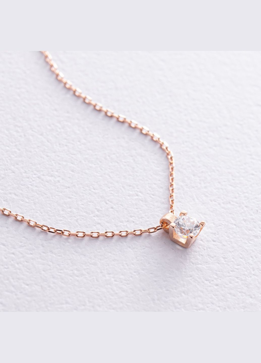 Золотое колье с фианитом кол01357 40 Oniks (302301550)