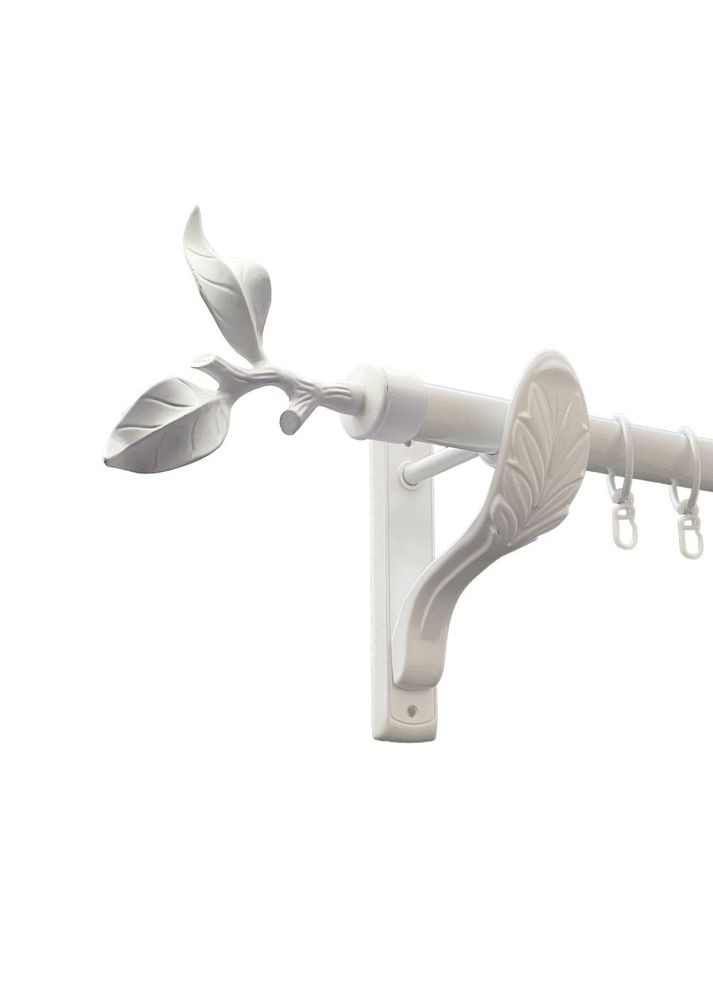 Карниз Листок Розы металлический однорядный ретро гладкая труба Арктис 25 мм 300 см (00-00021646) ORVIT (300690475)