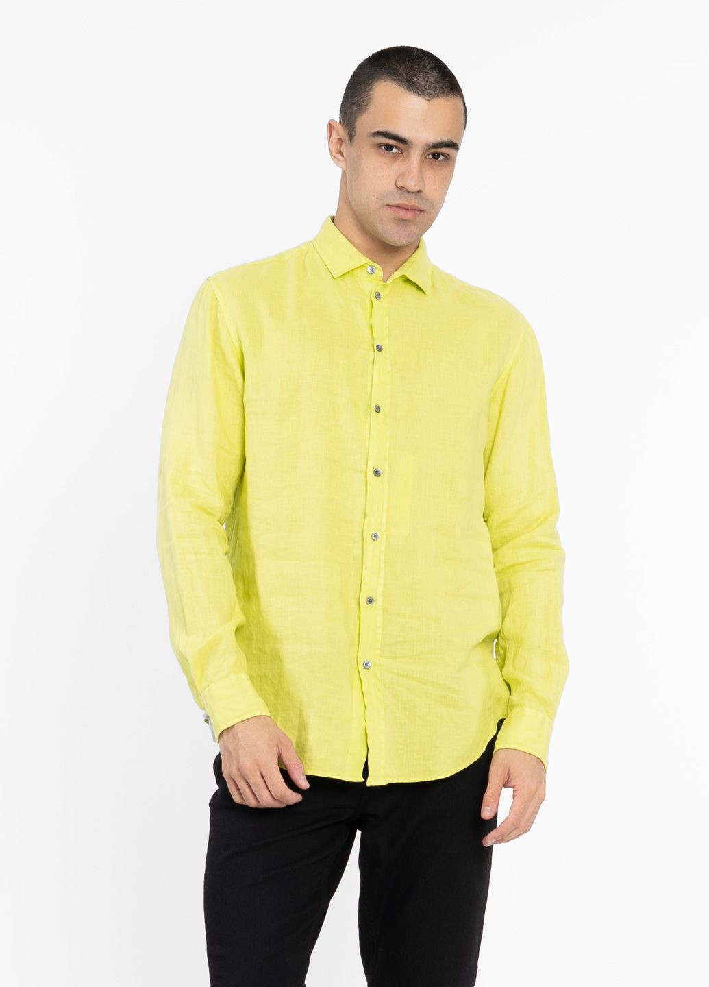 Желтая кэжуал рубашка Emporio Armani