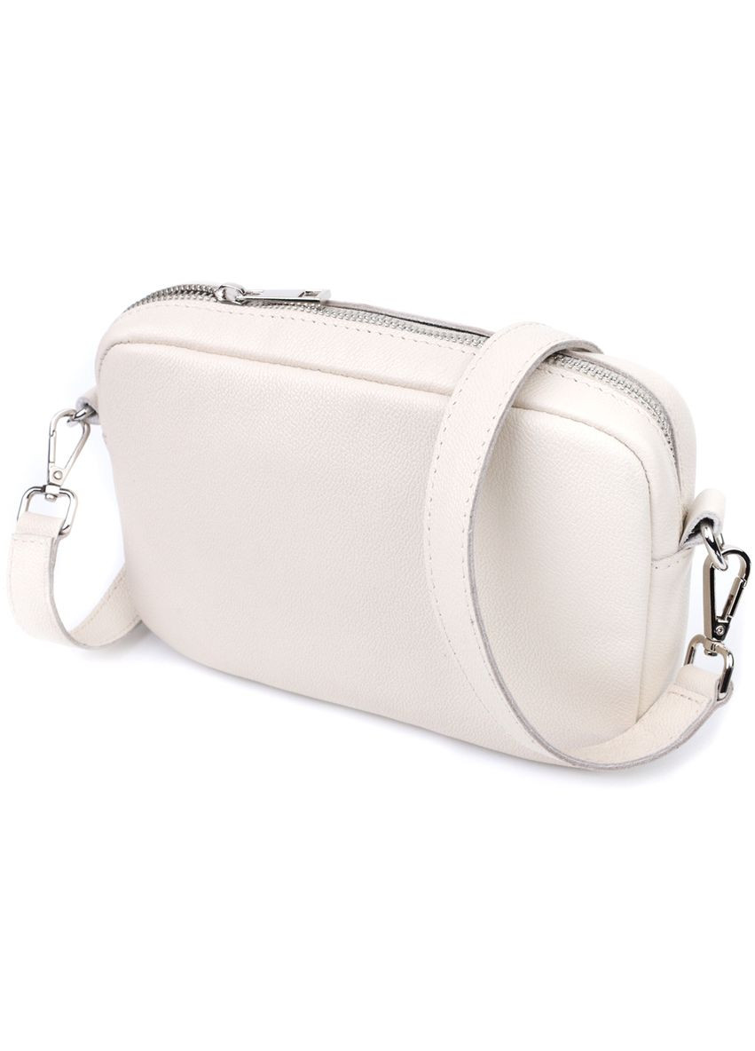 Женская сумка кросс-боди из натуральной кожи с потайным карманом бежевый (sku_22839) No Brand (329853097)