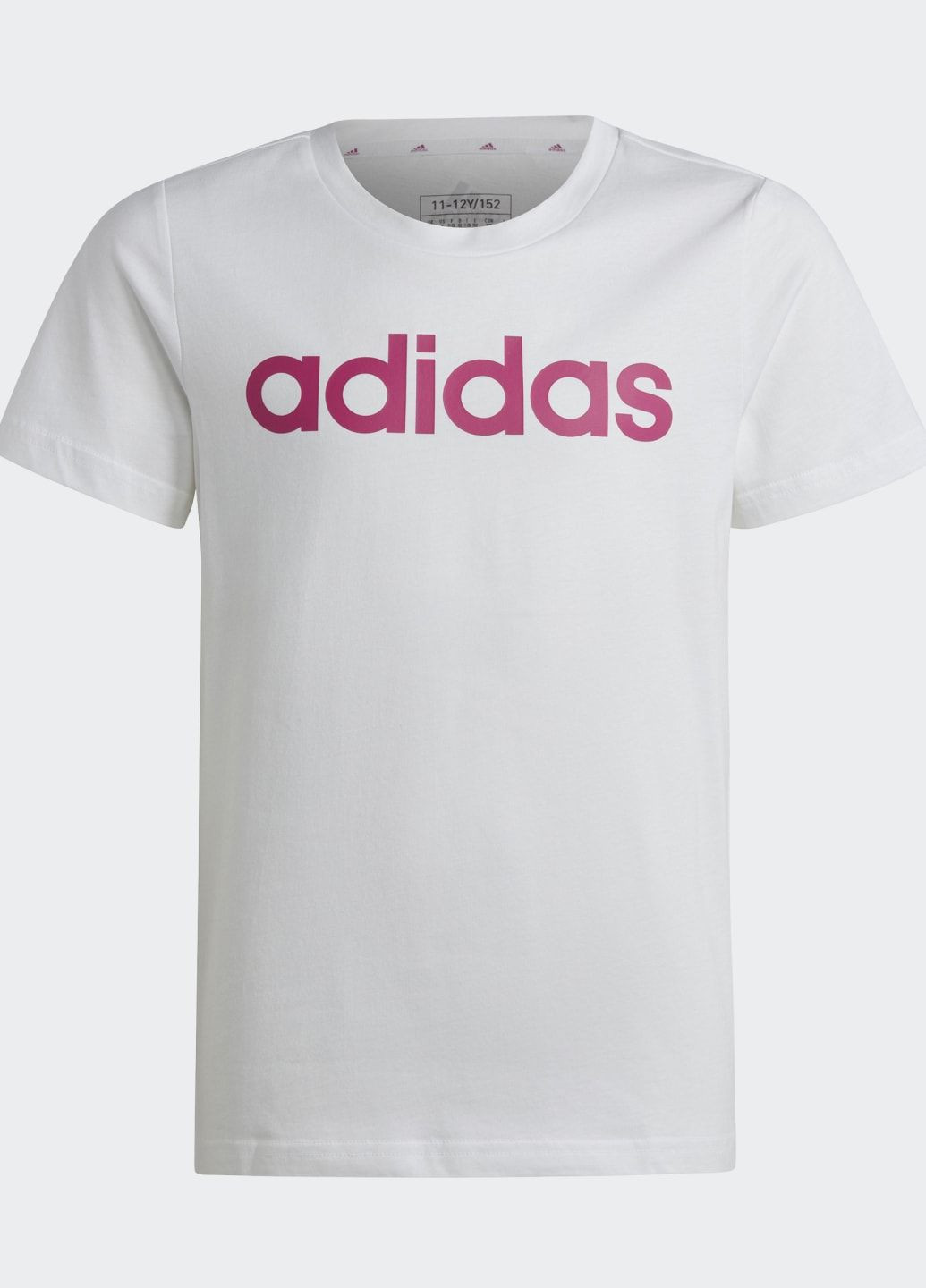 Белая демисезонная футболка essentials linear logo cotton slim fit adidas