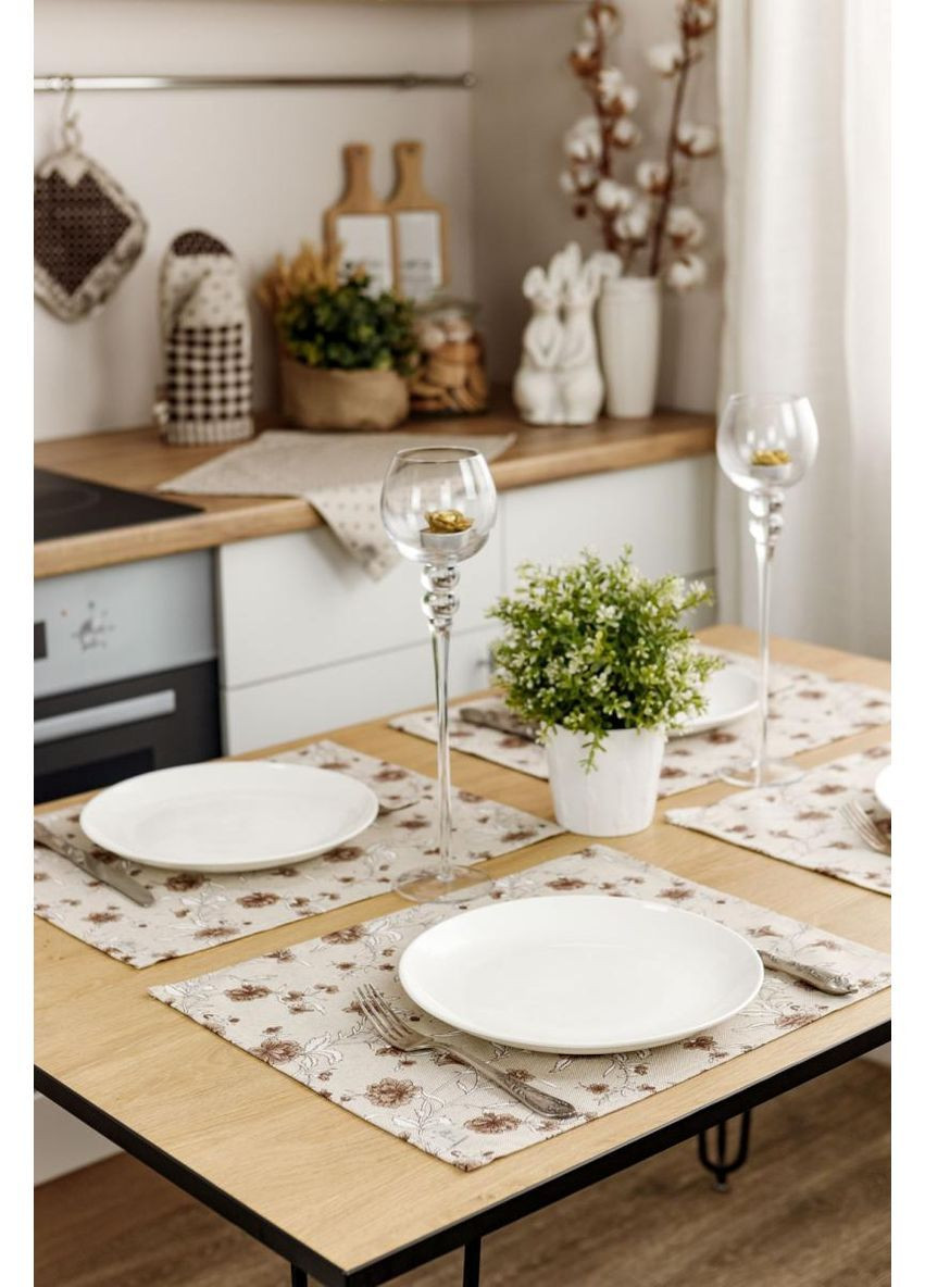 Набор салфеток Цветы 35х45 см Разноцветный 3 шт (8952) Прованс (372600526)