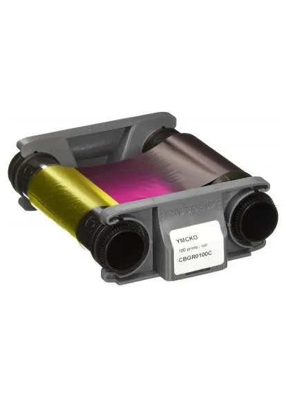 Риббон к принтеру Badgy100, Badgy200, YMCKO, 100 отпечатков (CBGR0100C) Evolis (394072757)