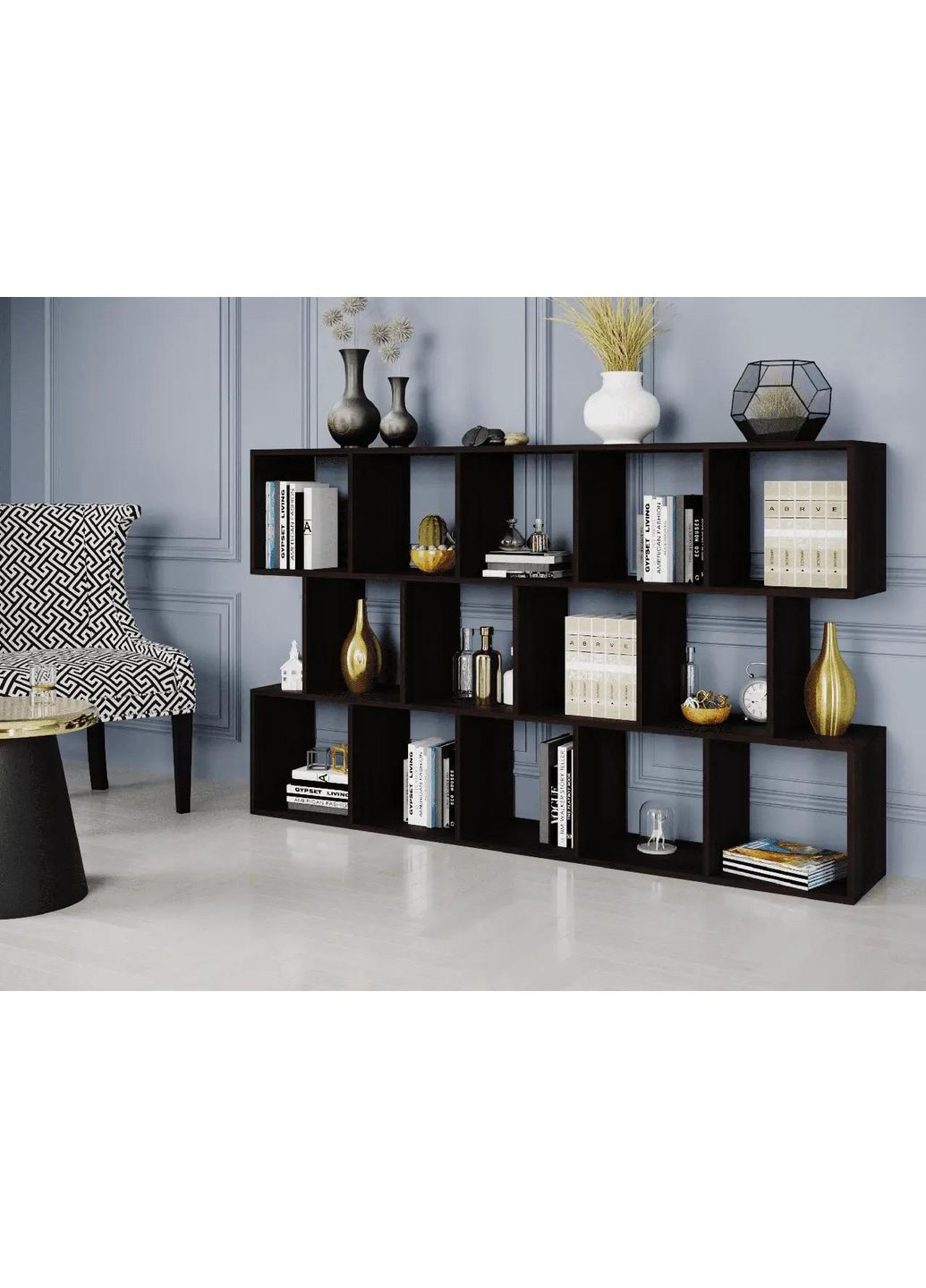 Стелаж для дому, поличка для книг і іграшок, роздільник кімнати на 14 осередків, книжкова шафа L-14 No Brand (371909363)