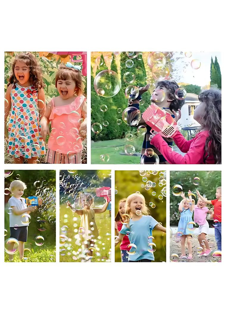 Пистолет для мыльных пузырей, генератор мыльных пузырей на аккумуляторе, мыльные пузыри для детей, No Brand (346530723)