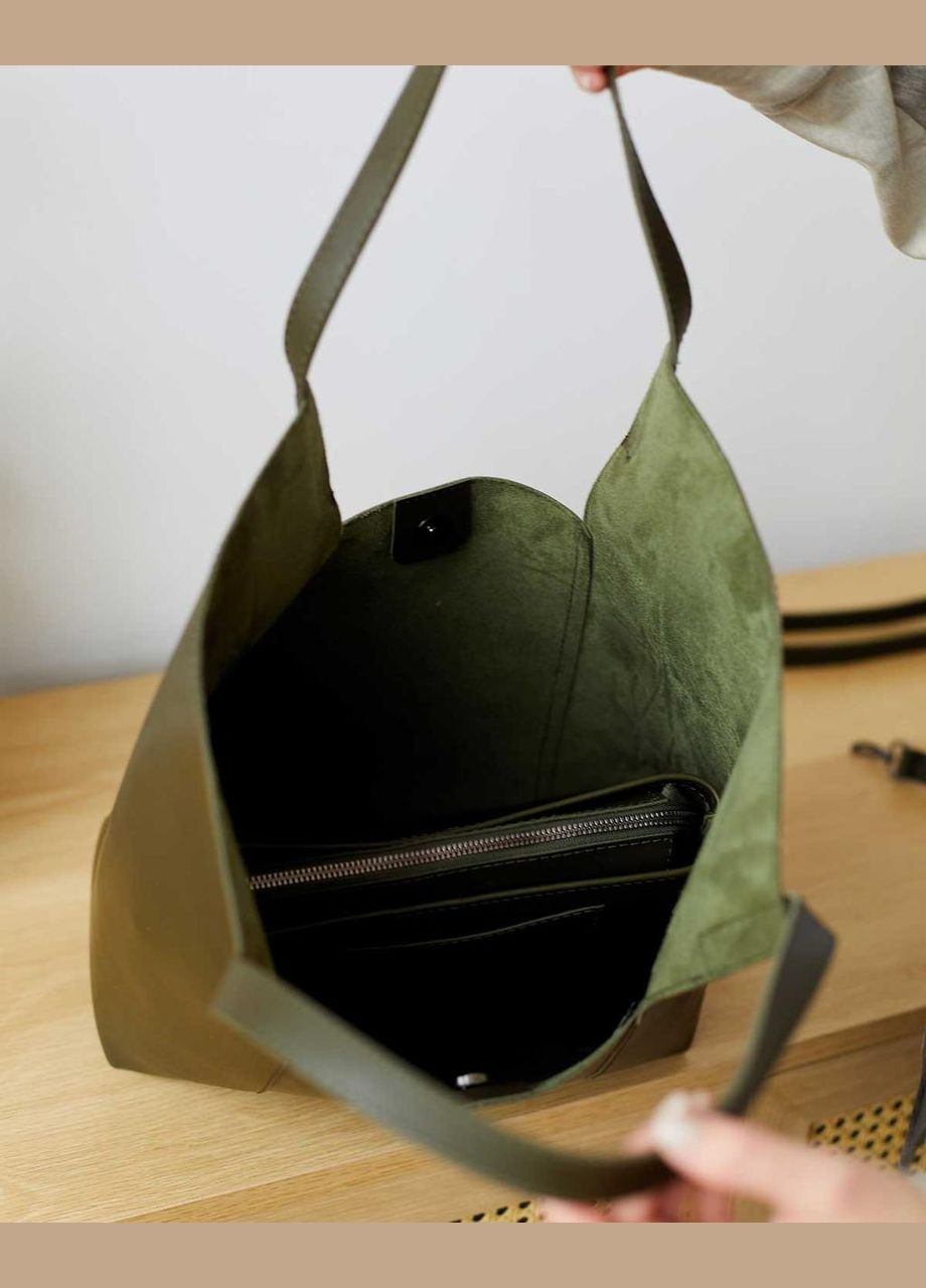 Женская сумка «Трейс» 2в1 оливковая Guris (354710818)