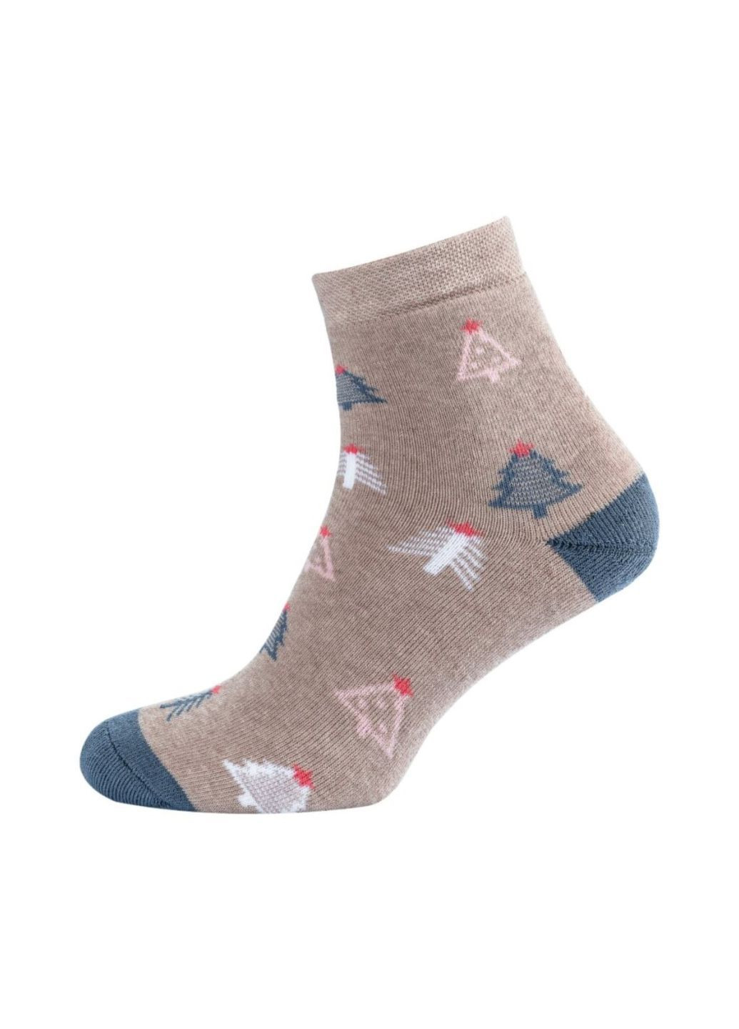 Бежеві набір (5 шт) жіночих махрових шкарпеток Siela (303731635)