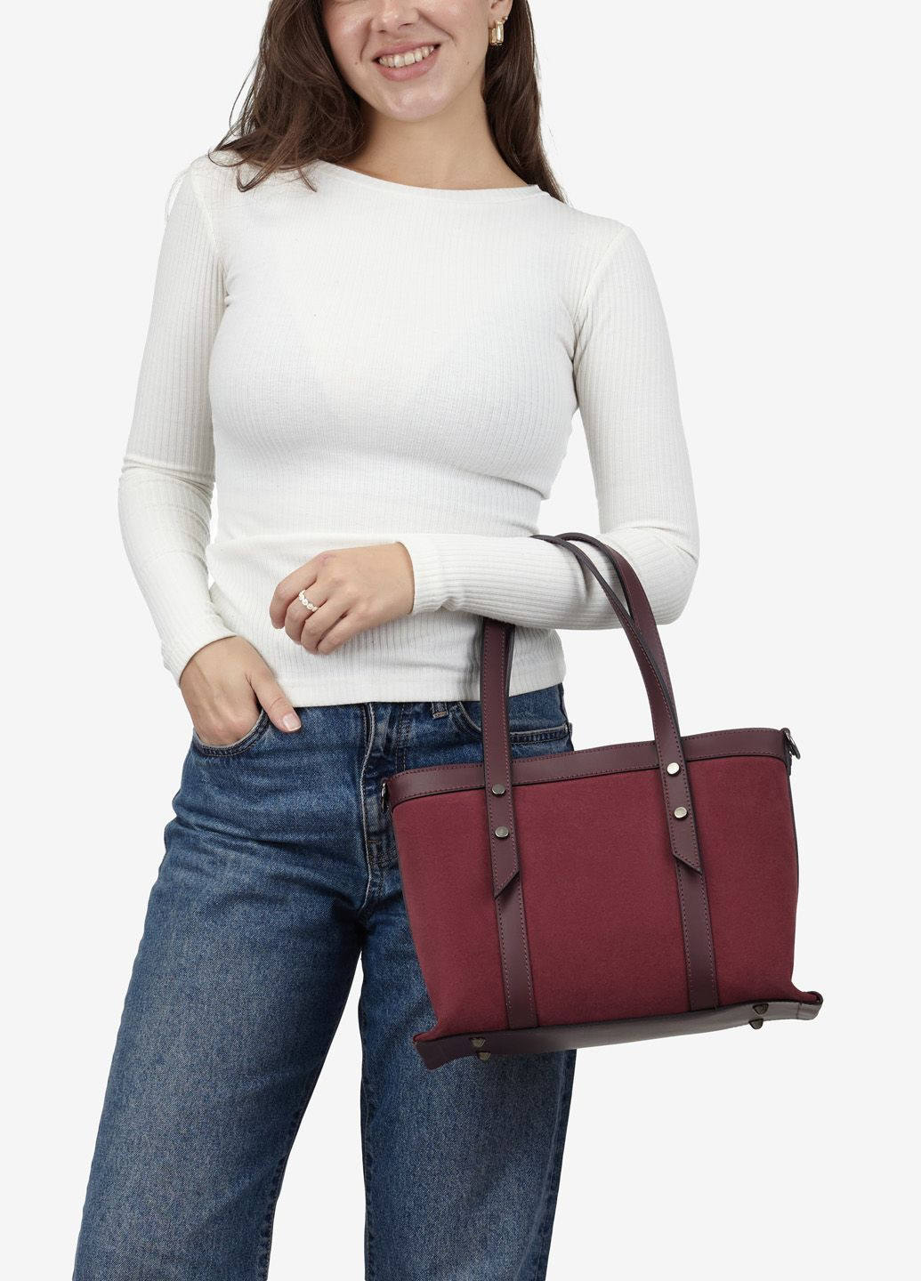 Сумка женская замшевая тоут средняя Tote Regina Notte (312551652)