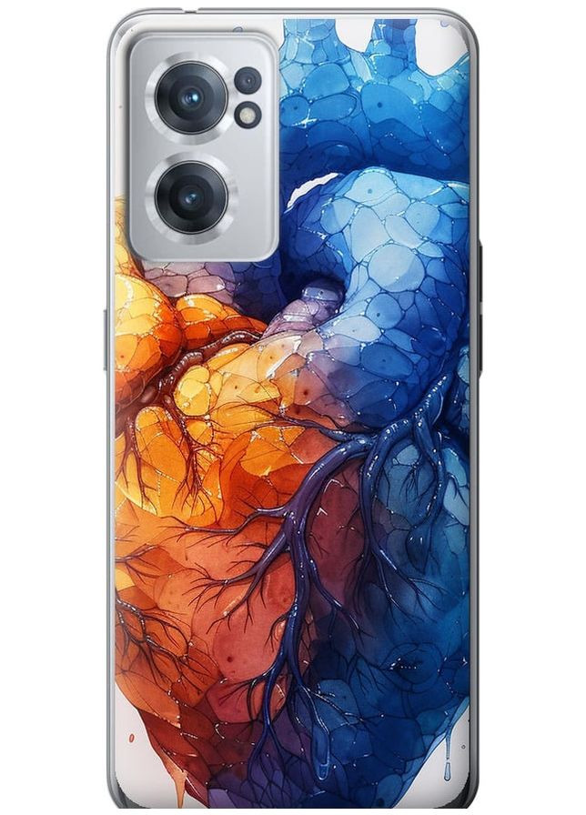 Силіконовий чохол 'Арт-серце' для Endorphone OnePlus Nord CE 2 (285119536)