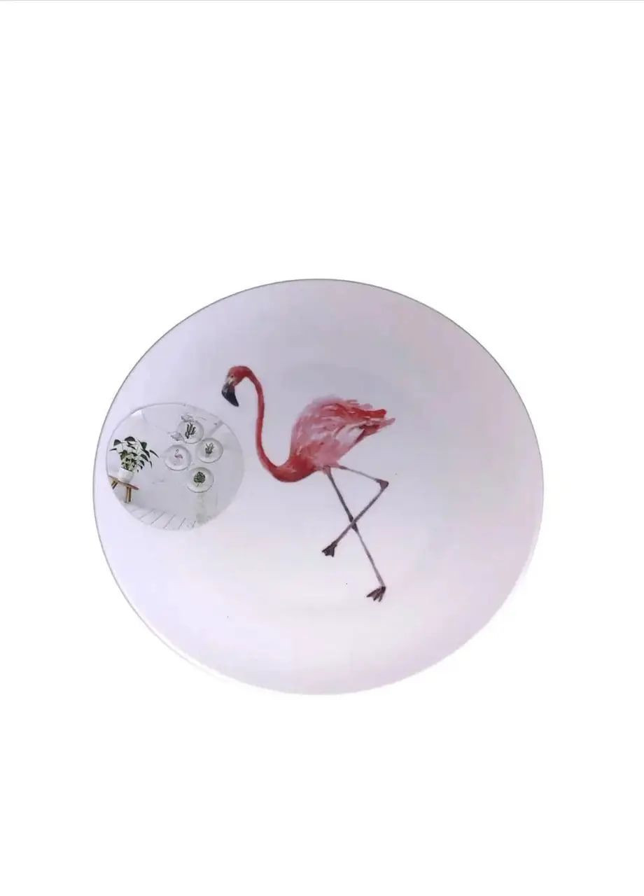 Декоративная тарелка на стену "Фламинго" 22,5 х 2,5 см EDEKA (292557819)