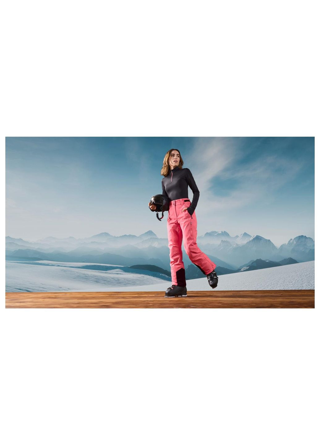 Гірськолижні штани мембранні (10000мм) для жінки RECCO® 458400 36(S) кораловий Crivit (372223350)