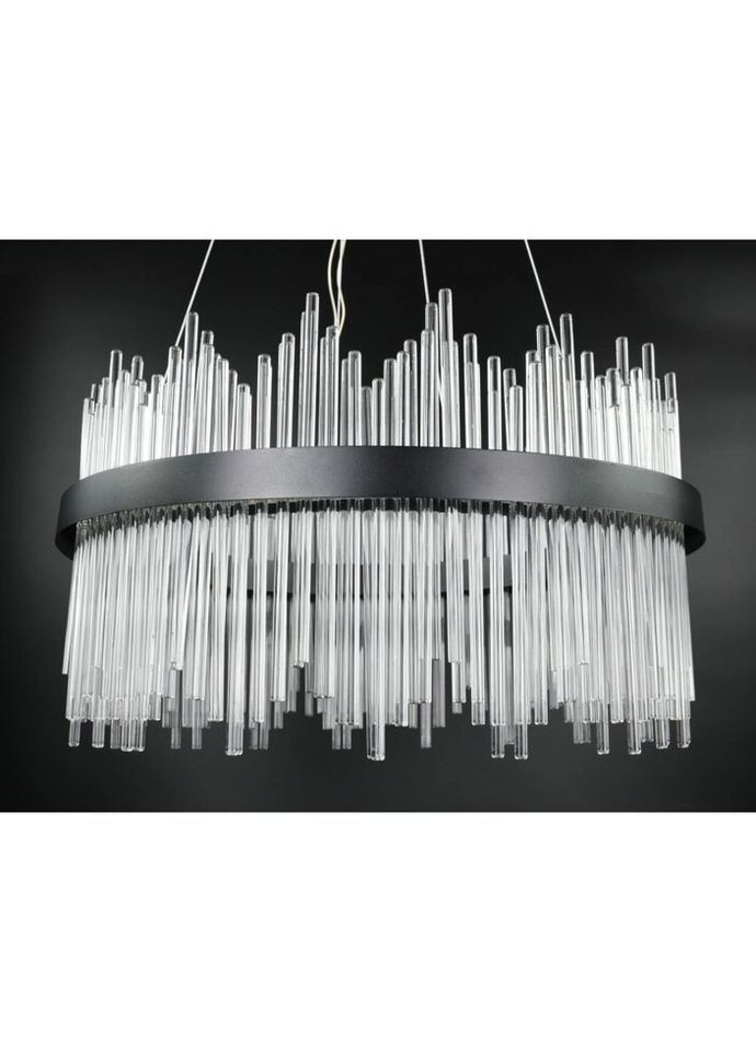 Люстра светодиодная подвесная LED светильник для квартиры на потолок лэд 26920 Черный 50-180х60х60 см. Sunnysky (324396632)