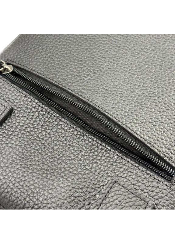 Мужская сумка из натуральной кожи на молнии черная. El.Club 808510 (370286706)