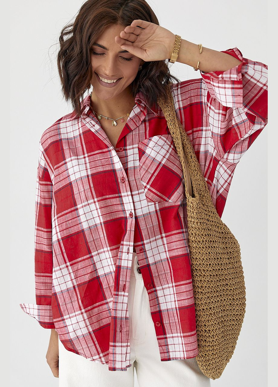 Красная кэжуал рубашка Lurex