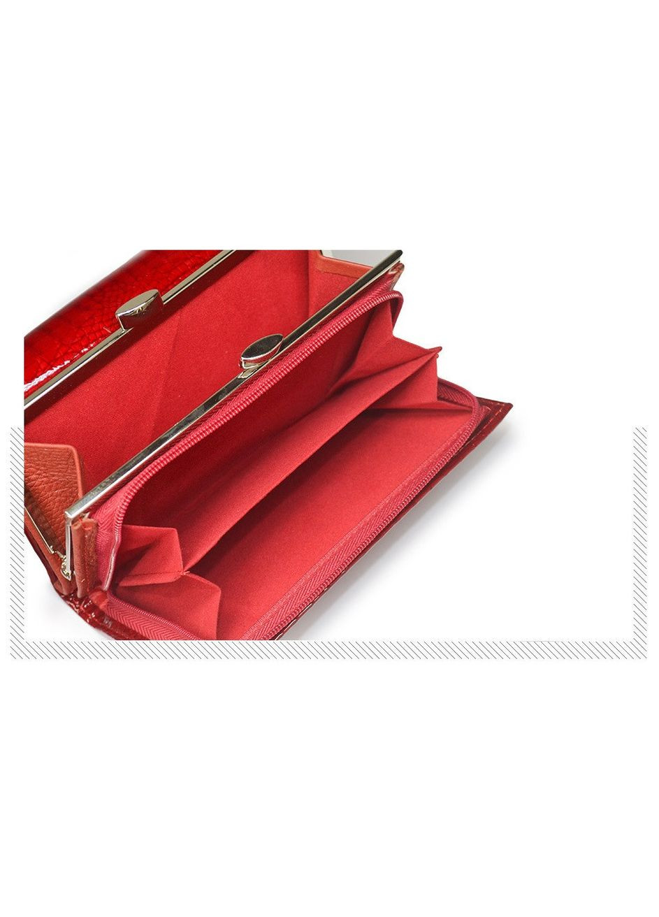 Кожаный женский кошелек на кнопке 0831 Henghuang (307284847)