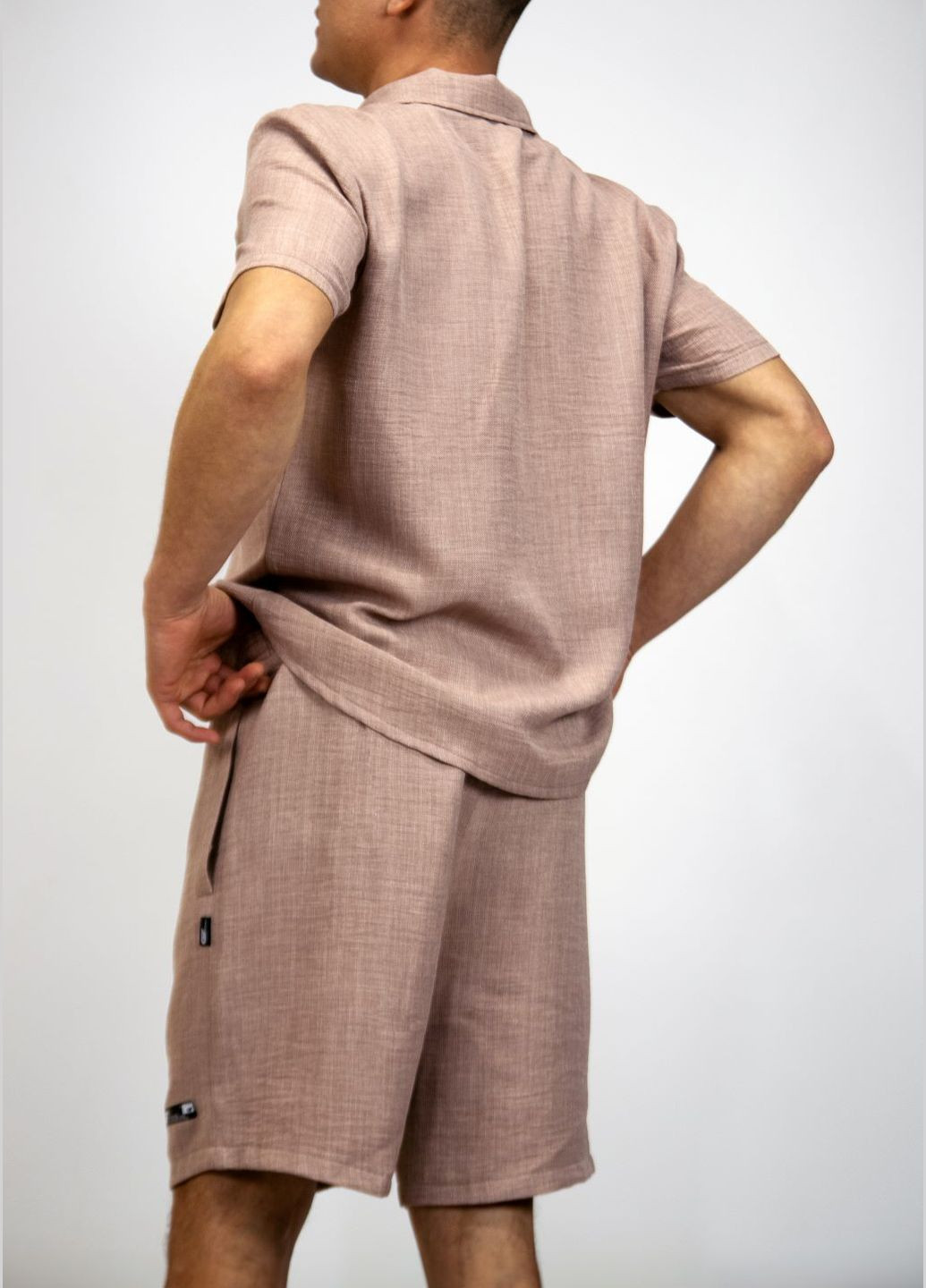 Бежевий літній комлект (сорочка, шорти) GF SPORT Костюм
