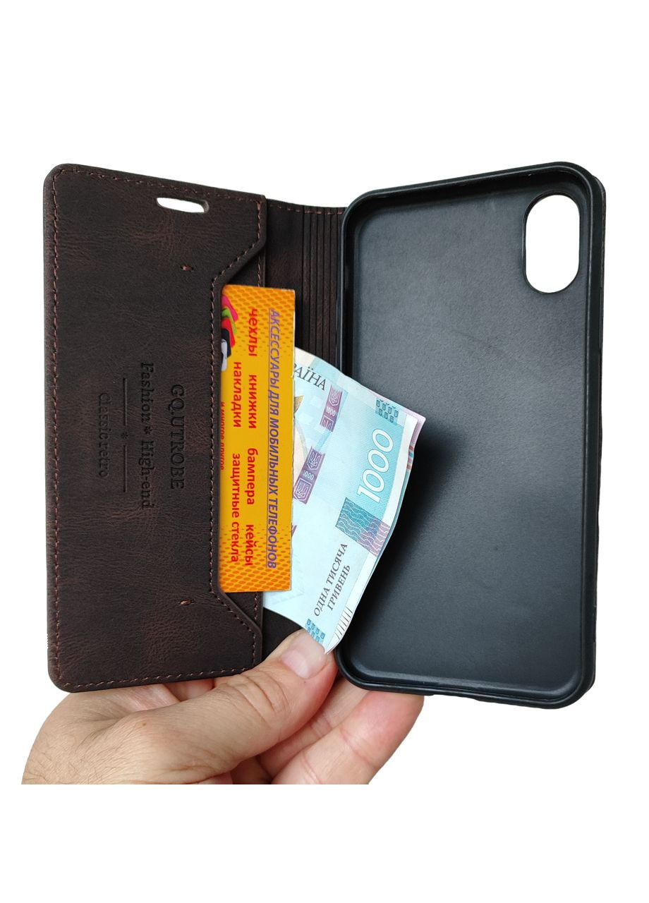 Чохол книжка магнітний iPhone X\XS Чохол книжка на айфон 10 з кишенями під гроші Apple (322872869)