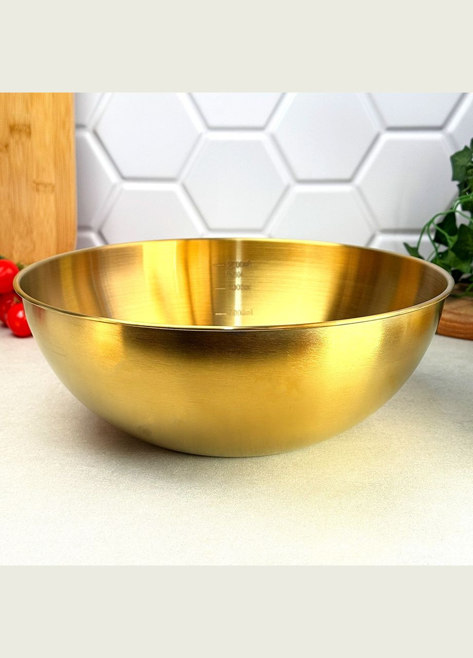 Миска из нержавеющей стали золота 3/3,4 л GK-4064G No Brand (340469635)