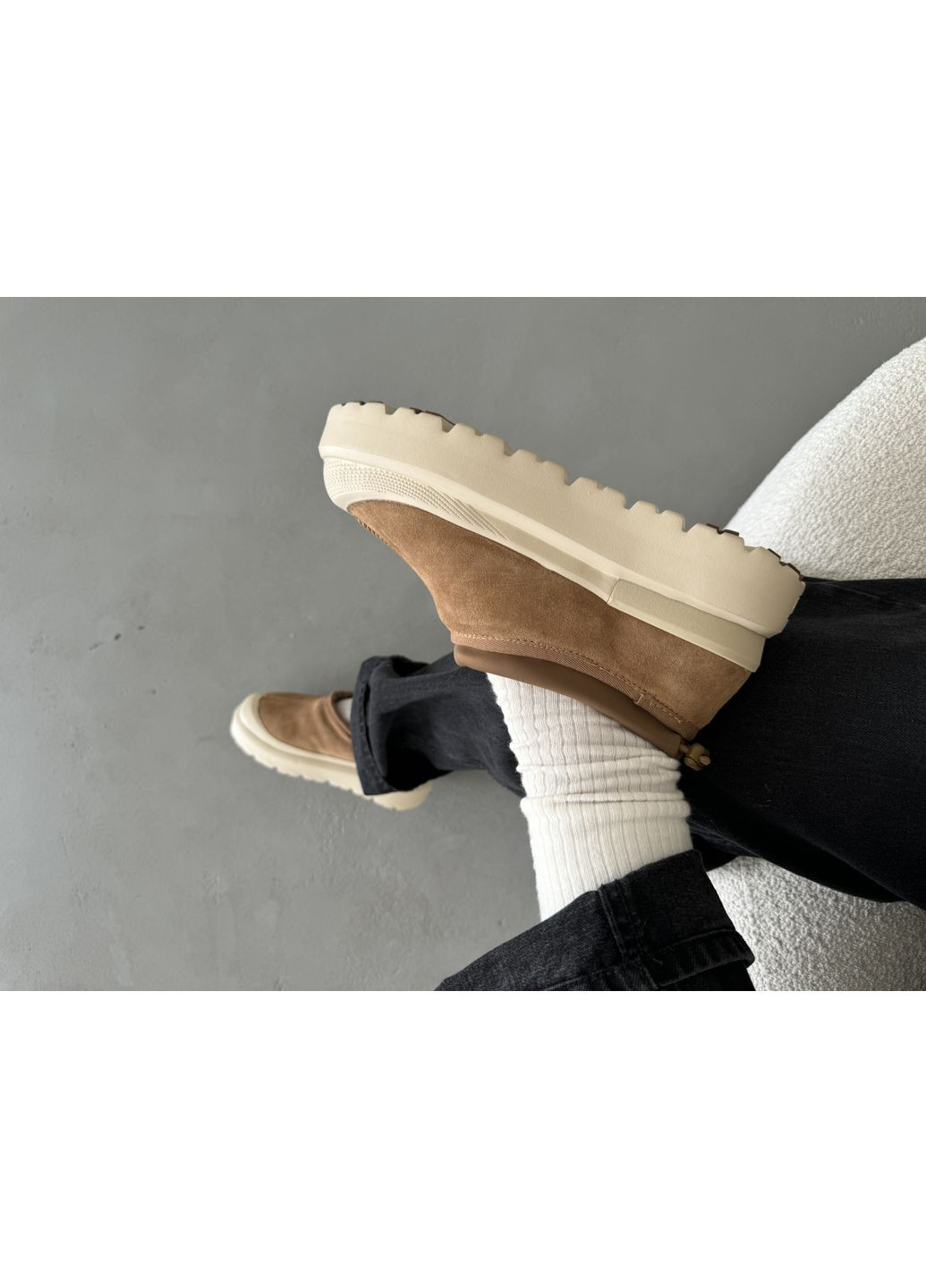 Кроссовки женские и мужские UGG Tasman Hybrid Chestnut Beige | Угі Тасман Гібрид бежевые демисезоны (371995112)