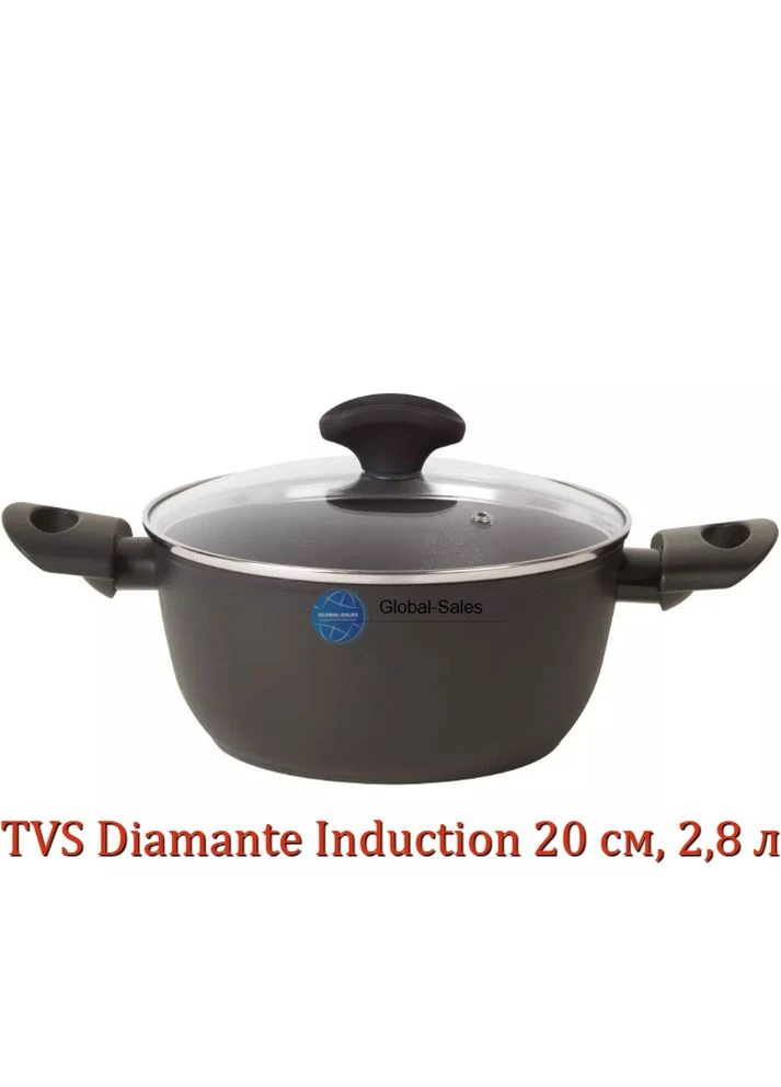 Каструля з кришкою Diamante Induction 20 см, 2,8 л TVS (389166892)
