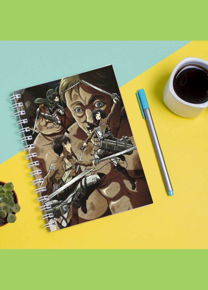 Скетчбук (Sketchbook) з принтом "Attack on Titan - Вторгнення титанів 4" Кавун блокнот для малювання (316132683)