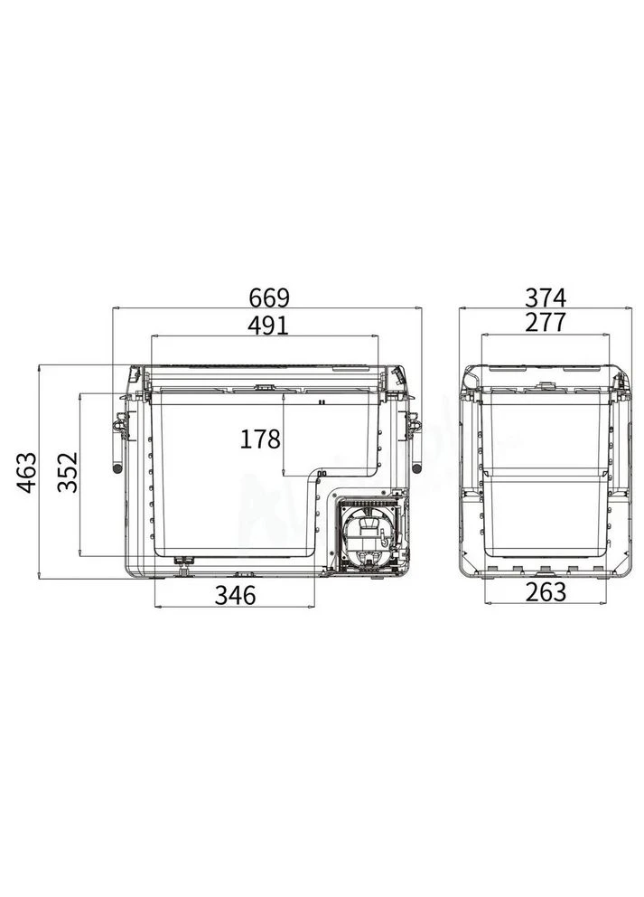 Компресорний автохолодильник ICF31 40 л ICF41AP Alpicool (380328315)