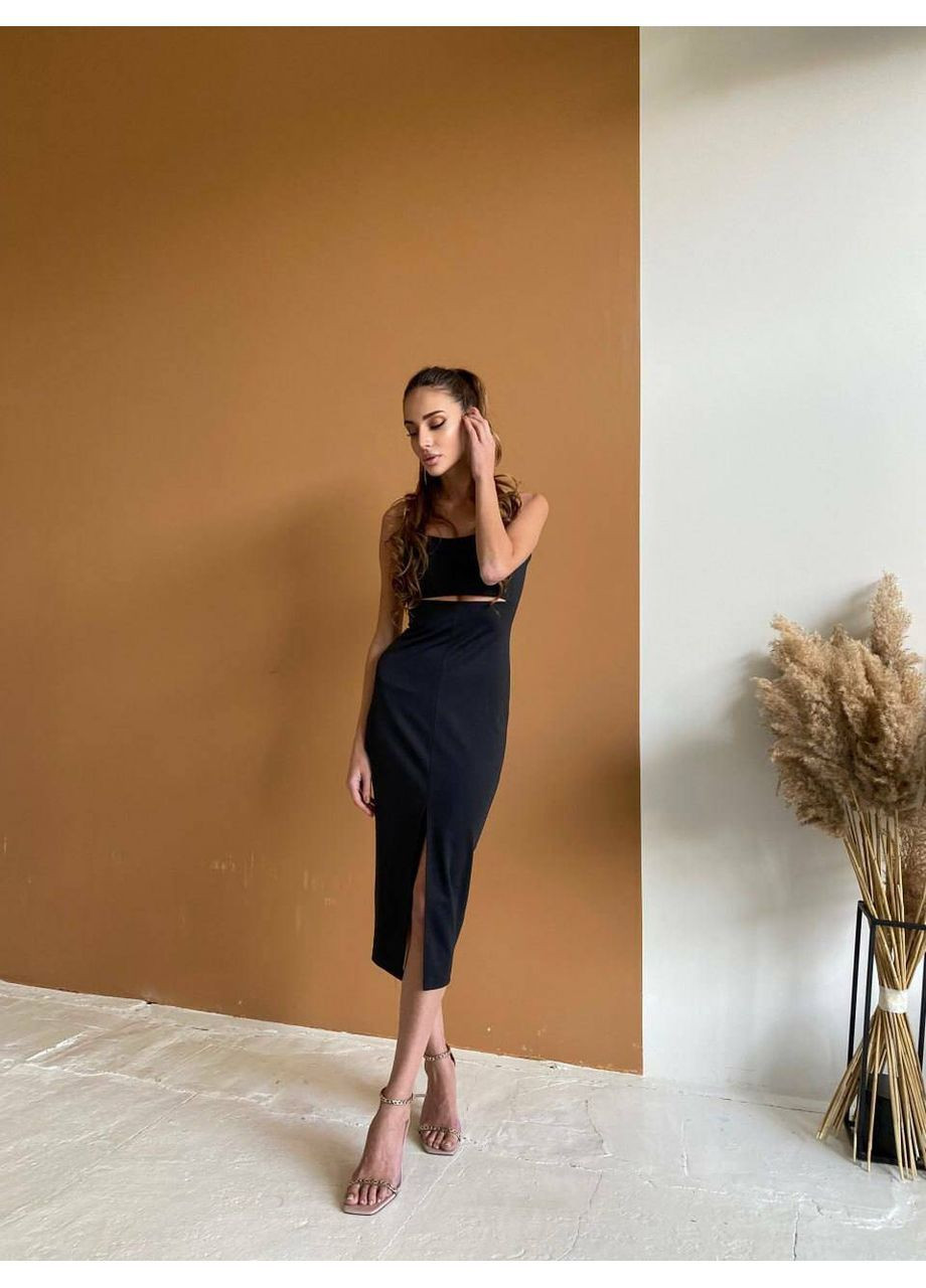 Чорна сукня-футляр party колір чорний milirud