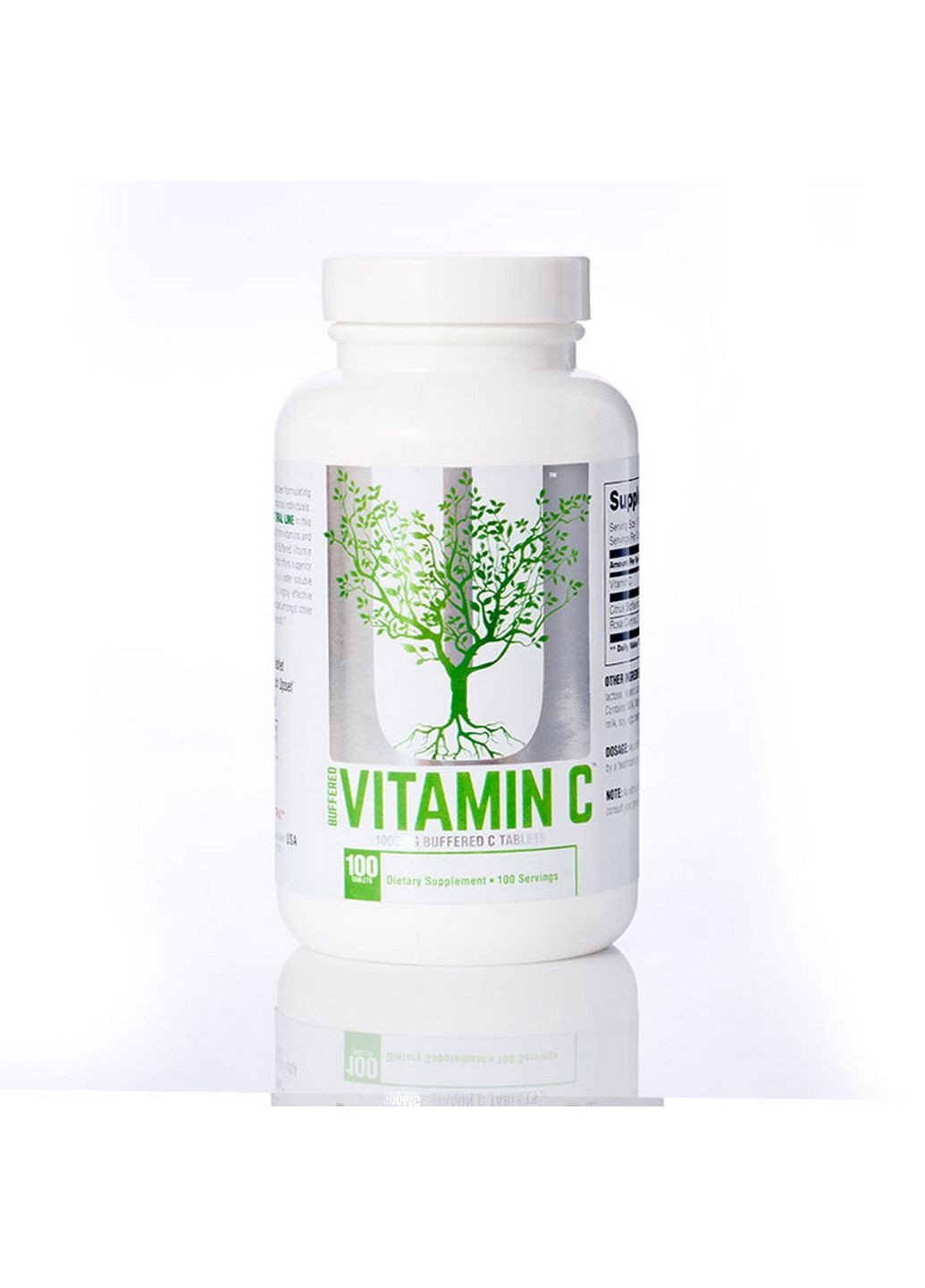 Вітаміни та мінерали Universal Naturals Vitamin C Buffered, 100 таблеток Ultimate Nutrition (294926195)