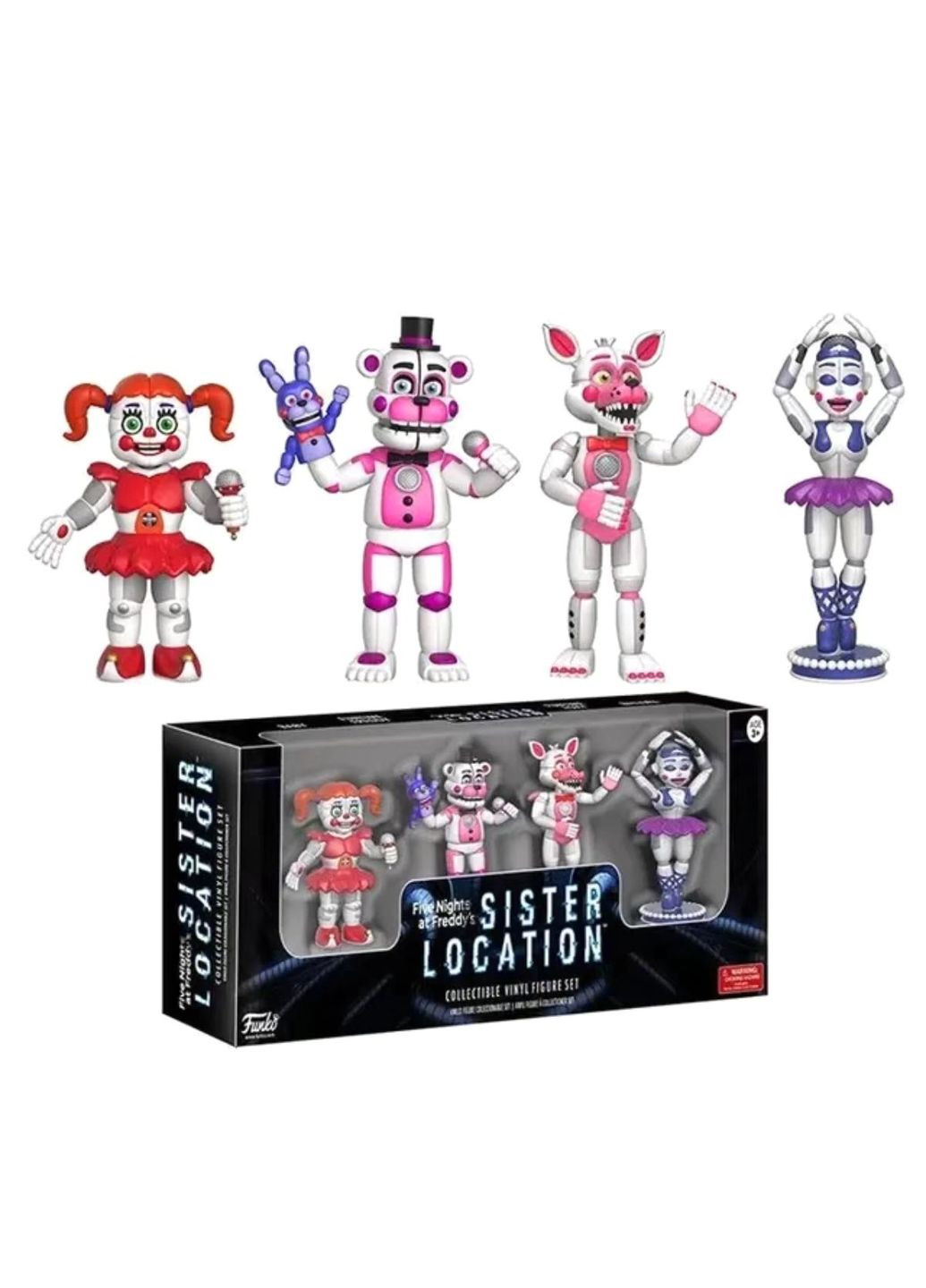 Колекційний набір фігурок FNAF Five Nights at Freddy's Sister Location Фредді Бебі Фоксі Баллора для фанатів Five Nights at Freddy’s (370603412)