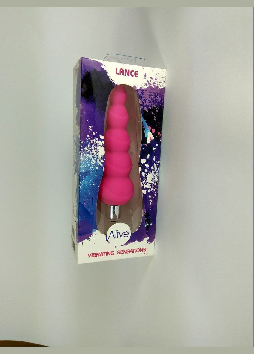 Анальний вібростимулятор Lance, силікон, макс. діаметр 2,9 см (передостання кулька) Alive (369950162)