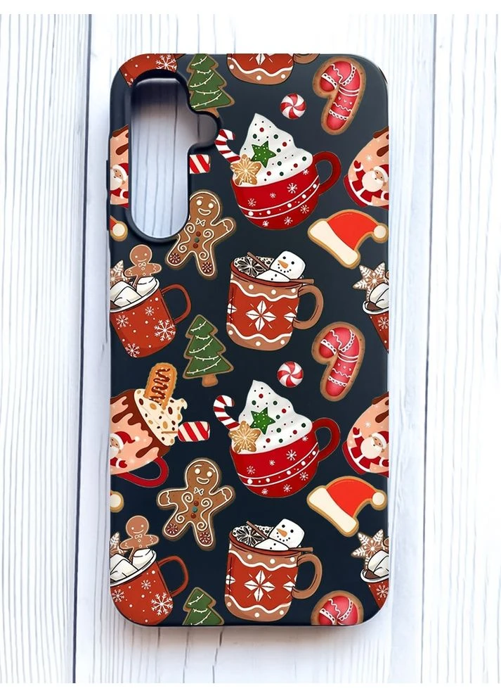 Матовий чорний чохол на Samsung Galaxy A25 (A256) Різдво (принт 428) Creative (400775393)
