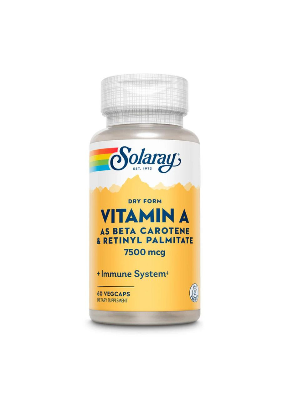 Vitamin A Dry Form 7600mcg - 60 caps Solaray (369398810)