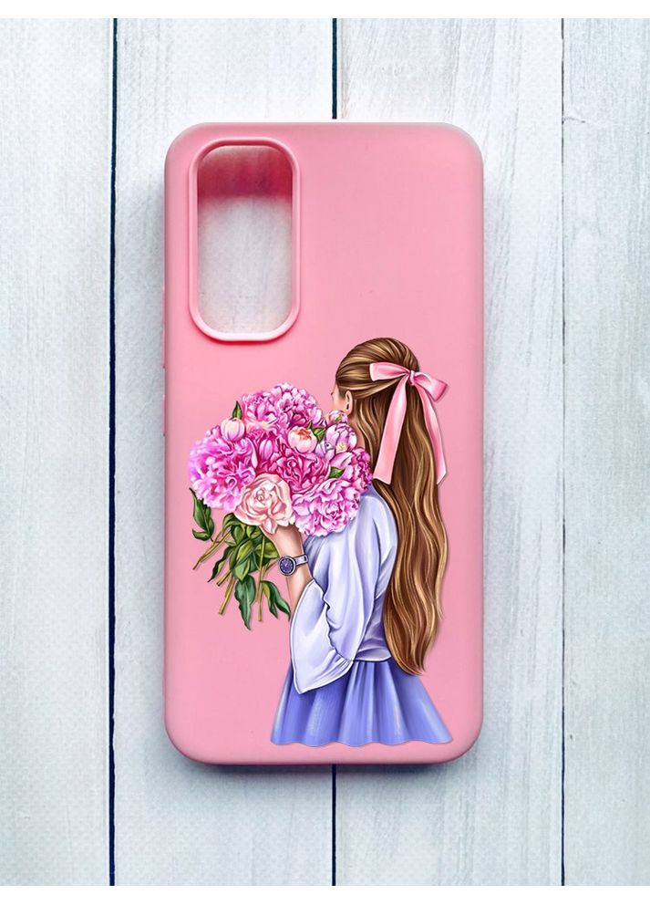 Матовый чехол на Samsung Galaxy A54 5G (A546):: Девушка с пионами (принт 11) CASE CONTROL (360691987)