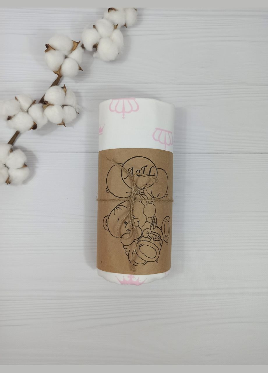 Пелюшка дитяча непромокаюча a.l.babybox Корони 50x80 см Білий No Brand (308752147)