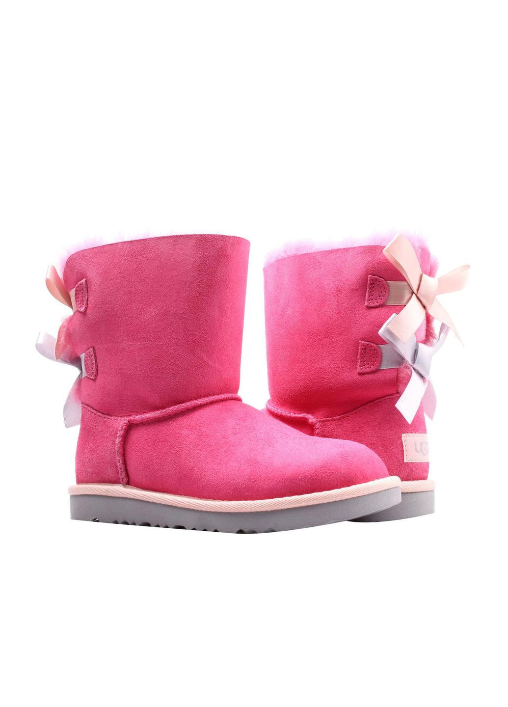 Уггі з стрічками Australia Bailey Bow Kids II Boot Pink Azalea/Icelandic Blue (Розмір 29) UGG (292734781)