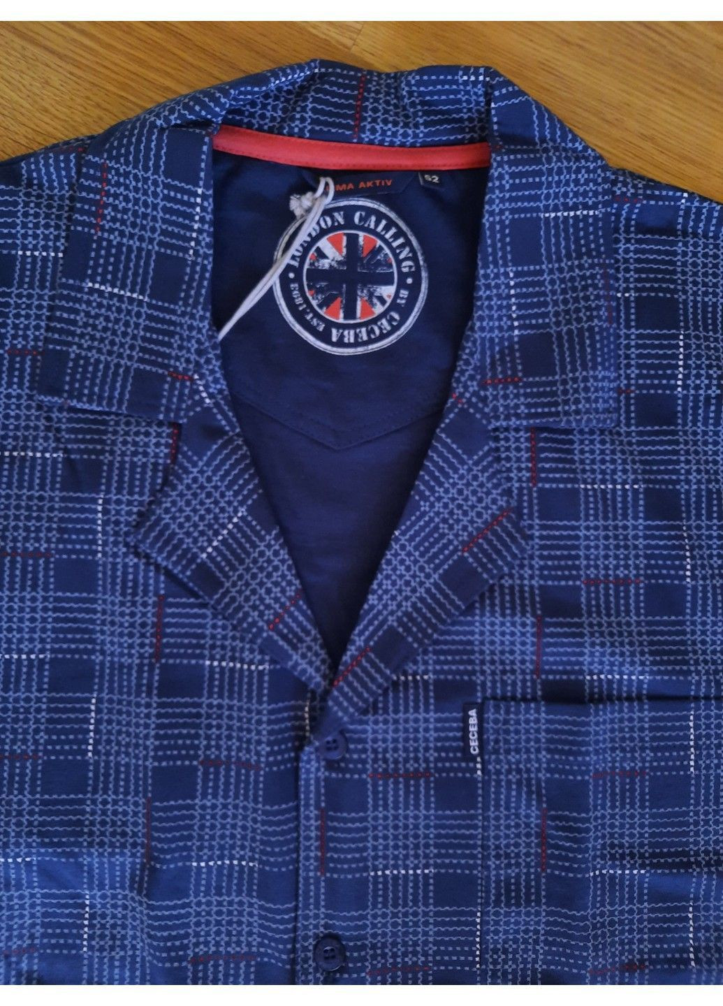 Пижама мужская шорты и рубашка с коротким рукавом London-Calling 30432-5665 Ceceba (371738217)