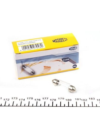 Лампа допоміжн. освітлення C10W 12V SV8.5-8 (10,5x38) (вир-во ) Magneti Marelli (339636064)