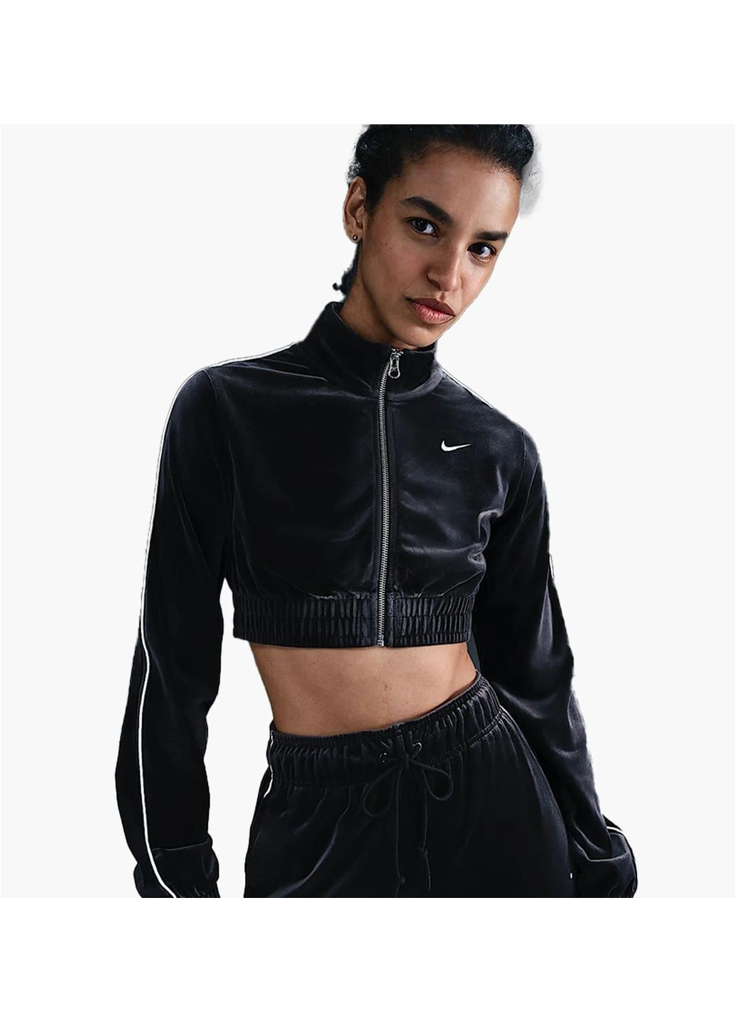 Кофта жіноча Cllctn Velour Fz Black Nike (365963336)