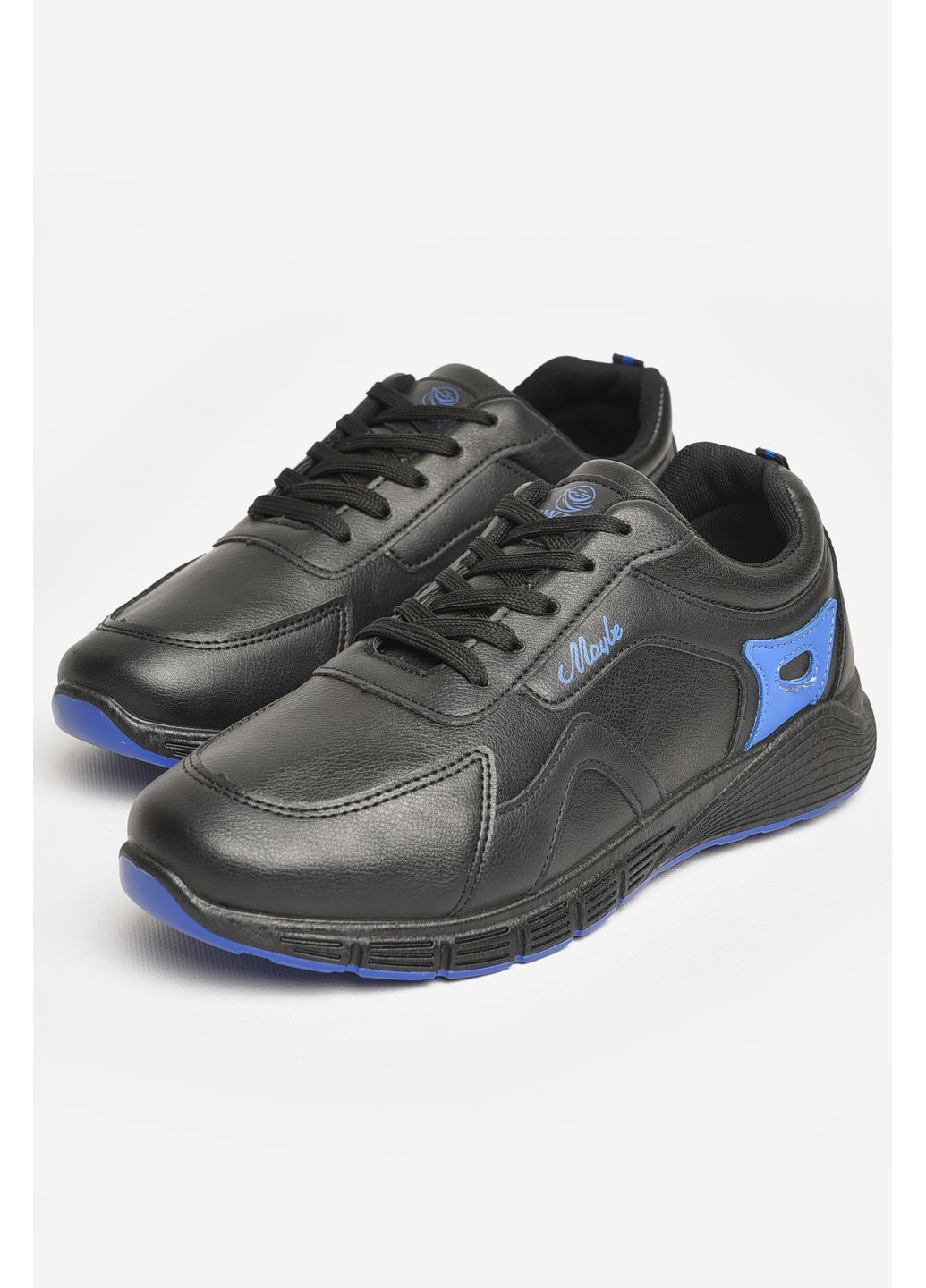 Черные демисезонные кроссовки мужские черного цвета на шнуровке Let's Shop