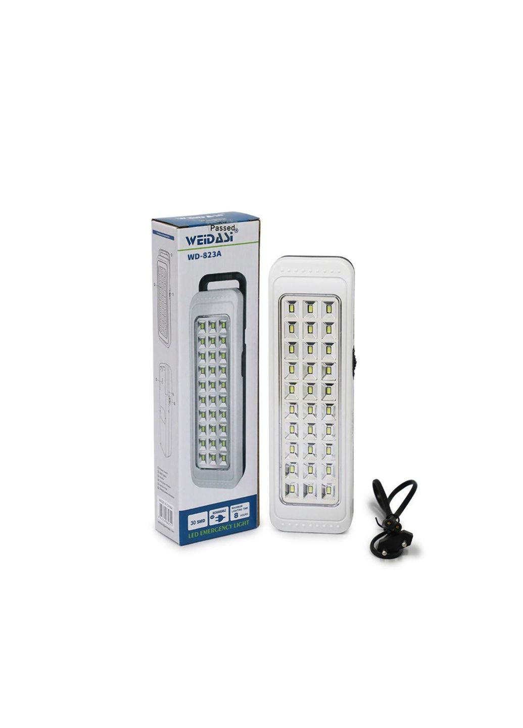Аварійний LED світильник WD823A з акумулятором 30 світлодіодів 1000 mAh Weidasi (294092883)